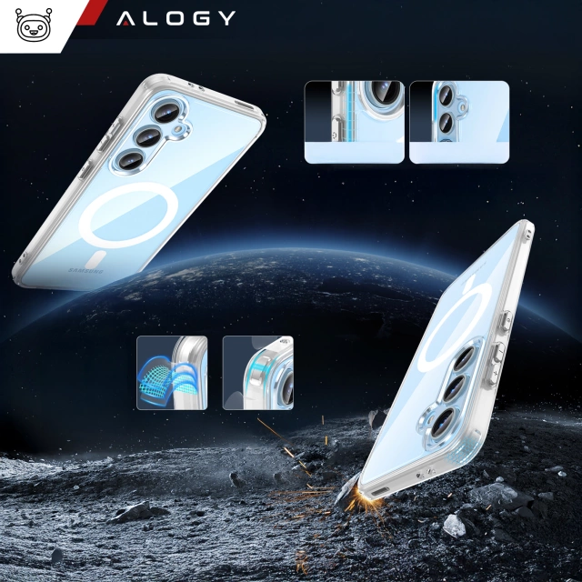 Чохол для Apple iPhone 16 Pro Max Alogy Anti-Shock Hybrid Case for MagSafe Transparent
