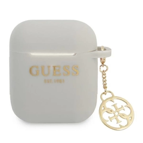 Guess GUA2LSC4EG kryt AirPods szary/grey Silicone Charm 4G Collection