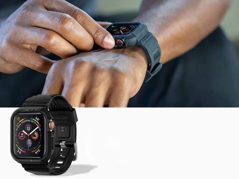 Etui Spigen Rugged Armor Pro для Apple Watch Series 4/5/6/SE 44mm / Watch 7 45mm Black