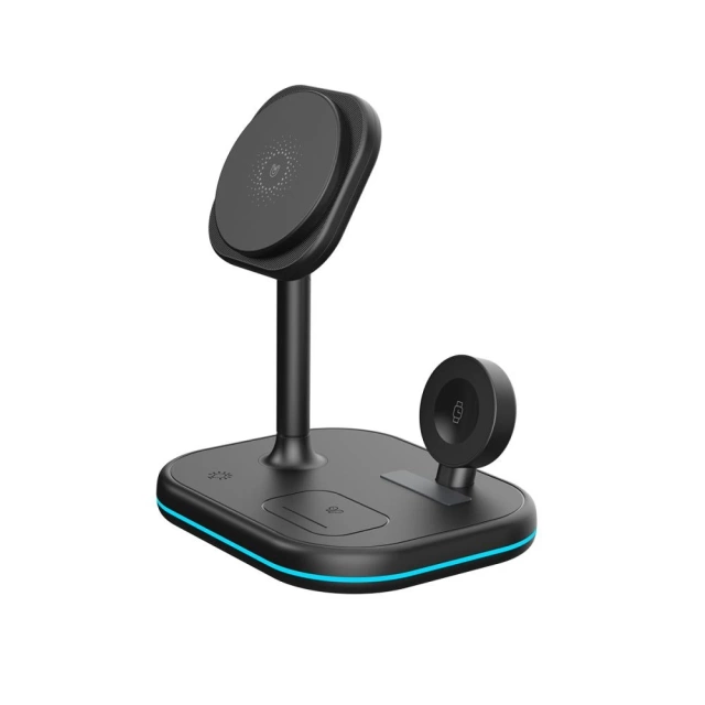 QI15W-A27 3V1 magnetická bezdrôtová nabíjačka MagSafe pre iPhone/AirPods/Watch Black