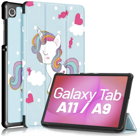 Puzdro pre Samsung Galaxy Tab A9 2023 8,7" X110/X115 obal na tablet Puzdro Alogy Book Cover Unicorn Unicorn Blue