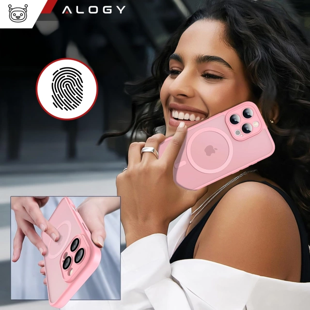 3in1 Hybrid Glass Case Set for Apple iPhone 16 Pro Protective Case Hybrid MagSafe with Lens Protection Case 2x Tempered Glass Phone Protector Alogy 3in1 Case Pack Pink