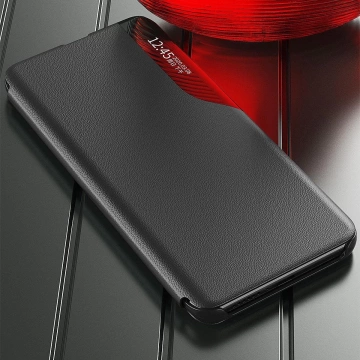 Eco Leather View Case elegante Hülle mit Überschlag und Standfunktion für Samsung Galaxy A73 blau