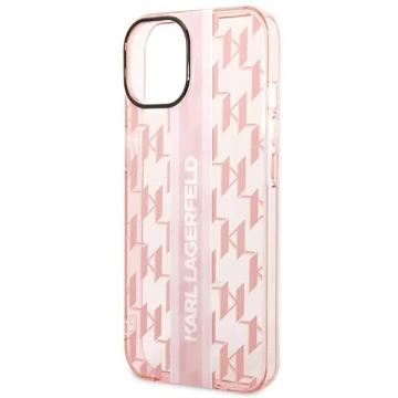Handyschutzhülle Karl Lagerfeld KLHCP14MHKLSPCP für Apple iPhone 14 Plus 6.7" Hardcase Pink/Pink Mono Vertical Stripe