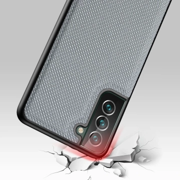 Kryt puzdra Dux Ducis Fino pokrytý nylonovým materiálom Samsung Galaxy S22 (S22 Plus) modrý