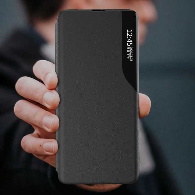 Eco Leather View Case elegantes Flipcover mit Standfunktion für Samsung Galaxy S22 (S22 Plus) rot