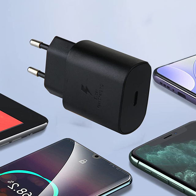 Nástěnná nabíječka 3,6A 25W rychlé napájení PD USB-C Type-C Single Black