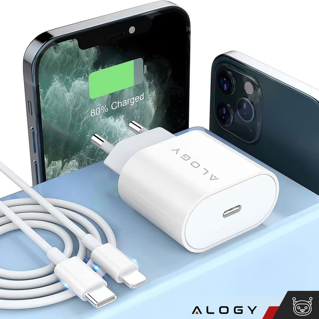 Alogy wall charger fast USB-C Type C PD 20W White