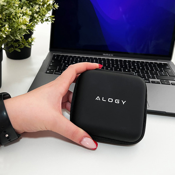 Чохол на блискавці Alogy Protect універсальний чохол для аксесуарів навушники, кабель, зарядний чорний