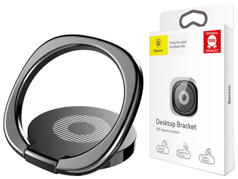Baseus ring metal phone holder Desktop Bracket black