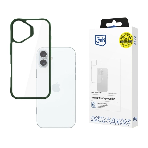 Etui na Apple iPhone 16 Plus 3mk Satin Armor Case+ Green