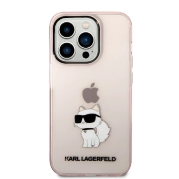 Etui Karl Lagerfeld KLHCP14LHNCHTCP na iPhone 14 Pro 6,1" pevné puzdro Ikonik Choupette