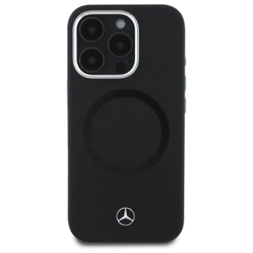 Чохол Mercedes для iPhone 16 Pro 6.3" Black MagSafe Hardcase Silicone Tonal Logo