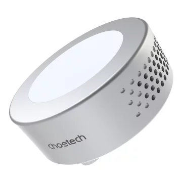 Choetech 15 W Qi Kabelloses Ladegerät (MagSafe-kompatibel) mit Telefonlüfter (USB Typ C - USB Typ C-Kabel im Lieferumfang enthalten) Silber (T593-F)