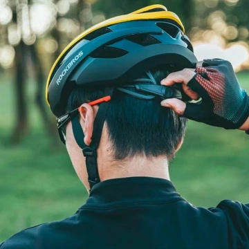Rockbros 10110004005 Fahrradhelm, Größe L – Gelb und Schwarz