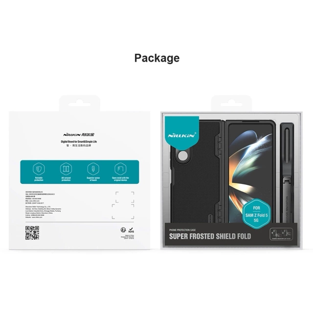 Puzdro Nillkin Super Frosted Shield Fold pre Samsung Galaxy Z Fold 5 - čierne