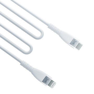 1m 3mk Hyper Silikonkabel Kabel USB-C zu Lightning 20W 3A MFi Weiß