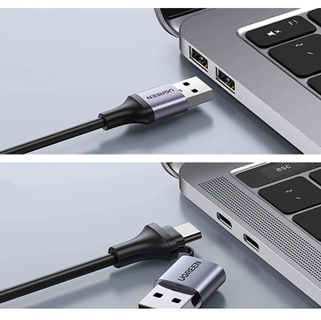 Adaptér Ugreen CM489 HDMI na USB-A/USB-C, 1080p 30Hz, šedý