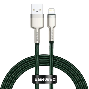 Kábel Baseus Cafule USB to Lightning, 2,4 A, 1 m (zelený)