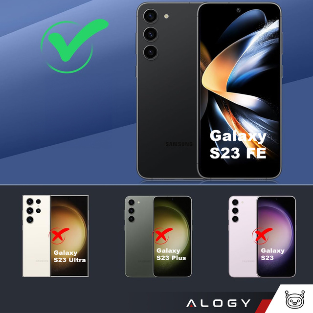 Etui do Samsung Galaxy S23 FE obudowa Mag Safe Case pokrowiec plecki na telefon MagMat matowe czarne + Szkło