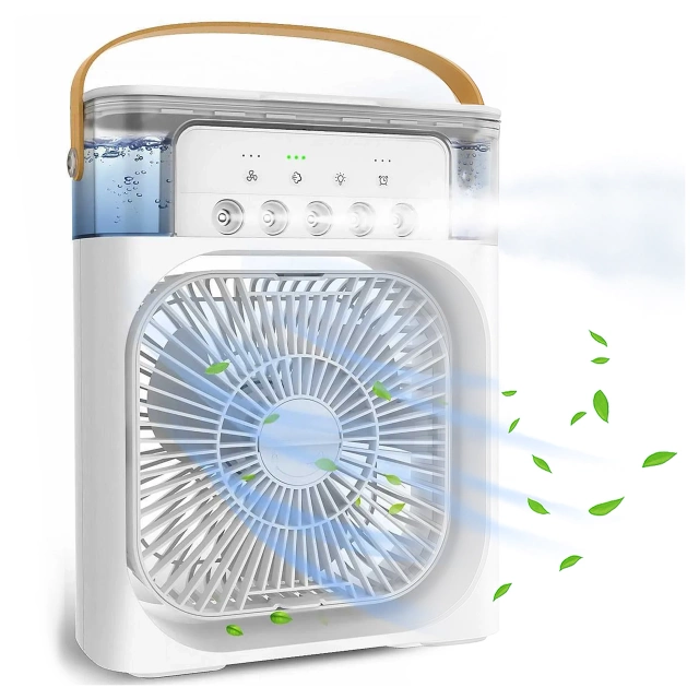 Fan Desk Fan Standing Small Circulator with Clip Cordless Handheld 500mAh USB-C Alogy White