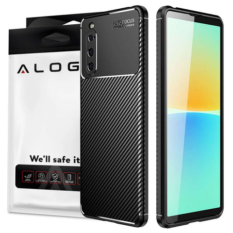 Pancierové puzdro Alogy TPU Carbon Case pre Sony Xperia 10 IV 2022 Black