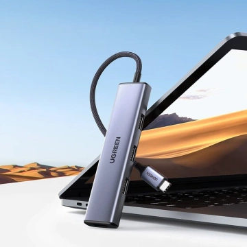 UGREEN HUB USB Type C - 4x USB 3.2 Gen 1 сріблястий (CM473 20841)