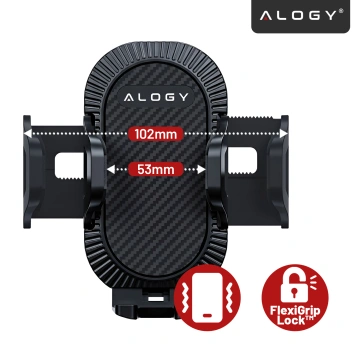 Alogy 3-in-1 car phone holder for the windshield for the dashboard grille Black