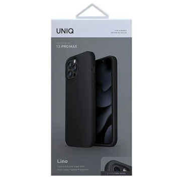 Чохол UNIQ Lino iPhone 13 Pro Max 6.7" black / ink black