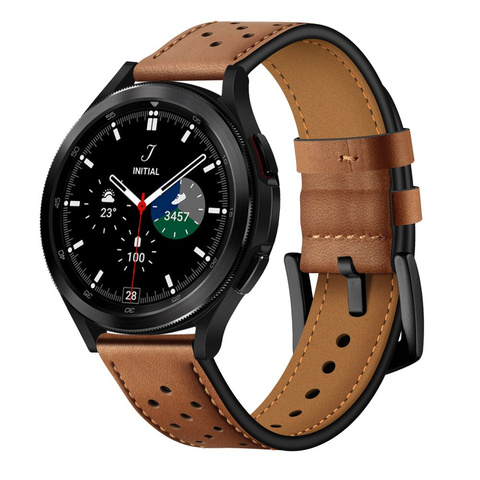 Pasek Leather do Samsung Galaxy Watch 4 / 5 / 5 PRO (40 / 42 / 44 / 45 / 46 MM) Коричневий