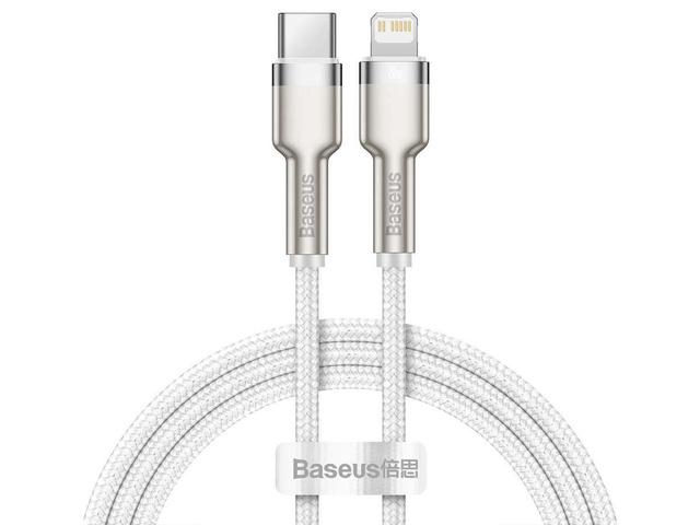 Kábel konektor Baseus Metal USB-C Type C na Lightning PD 20W 1m White