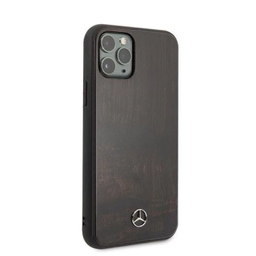 Pevné puzdro Mercedes MEHCN65VWOBR iPhone 11 Pro Max brązowy/hnedé Wood Line Rosewood