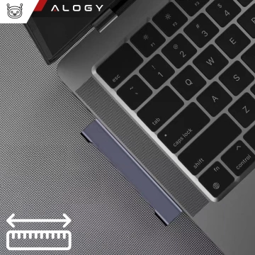 HUB splitter Alogy Adaptér pro počítačový notebook s USB-A na 3x USB-A 2.0 1x USB-A 3.0 šedý