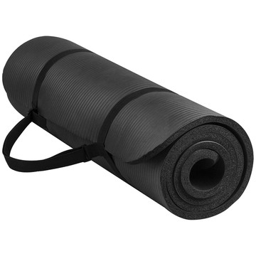 Килимок Yoga Fitness Pilates гімнастичний 185x58 1см Alogy протиковзкий водонепроникний Чорний