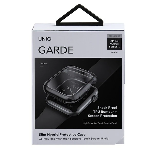Ochranné pouzdro UNIQ Garde pro Apple Watch Series 4/5/6/SE 40 mm šedé/kouřově šedé