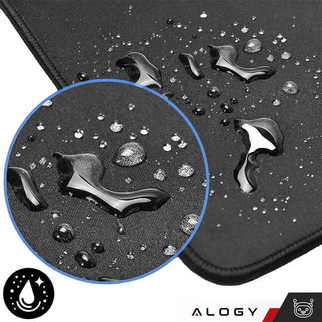 Stolní podložka pod myš a klávesnici Protiskluzová ochranná podložka XL 80x40 cm Alogy Black