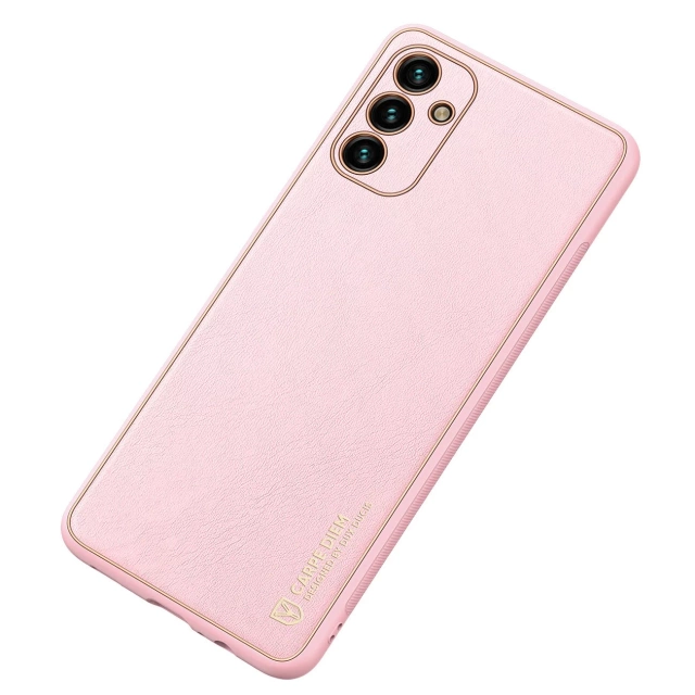 Dux Ducis Yolo elegant case cover made of ecological leather for Samsung Galaxy A13 5G pink