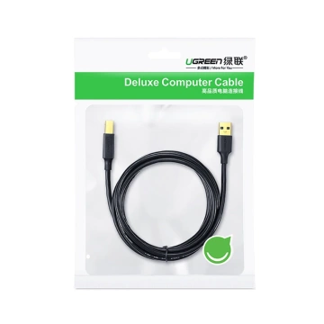 Kábel USB typu B UGREEN pre tlačiarne (samec) – USB 2.0 (samec) 480 Mb/s 1 m čierny (US135 20846)