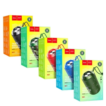 Přenosný Bluetooth reproduktor Hoco 5.2 5W, 1200mAh, FM/TF/AUX – černý