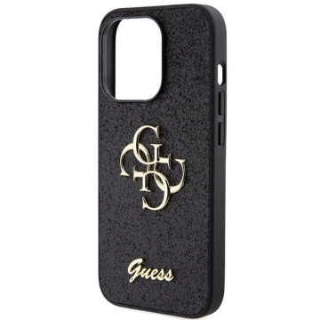 Оригінальний GUESS Hardcase GUHCP15LHG4SGK Case для iPhone 15 PRO (Fixed Glitter Big 4G / чорний)
