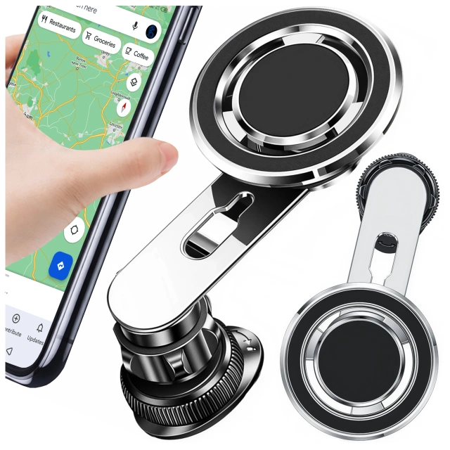 Автотримач MagSafe для iPhone 14 13 12 на решітку Alogy Airvent carholder Black