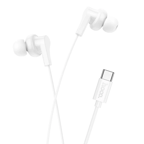 HOCO Wired Headphones Type C with Microphone M114 White