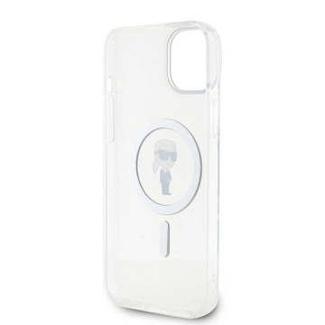 Etui Karl Lagerfeld KLHMP15MHFCKNOT do iPhone 15 Plus 6.7" transparent hardcase IML Ikonik MagSafe