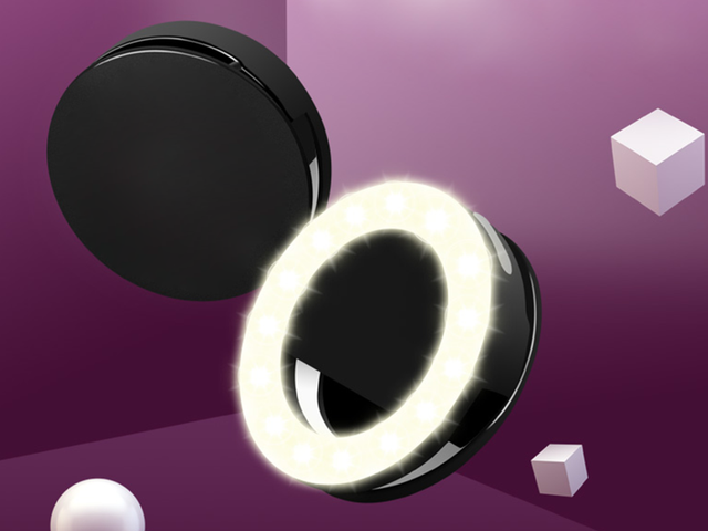 Lampka Selfie Ring Light LED pierścieniowa RK-14 niebieska