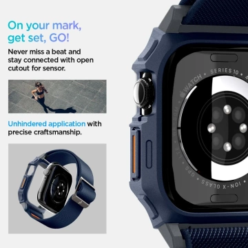 Strap Band for APPLE WATCH 10 (46MM) NAVY SPIGEN LITE FIT PRO