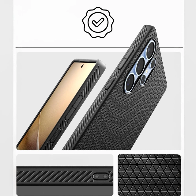 Samsung Galaxy S25 Ultra Case Protective Cover Spigen Liquid Air Matte Black