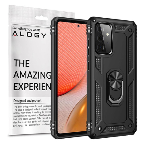 Armorové puzdro Alogy Stand Armor Ring pre Samsung Galaxy A72 Black