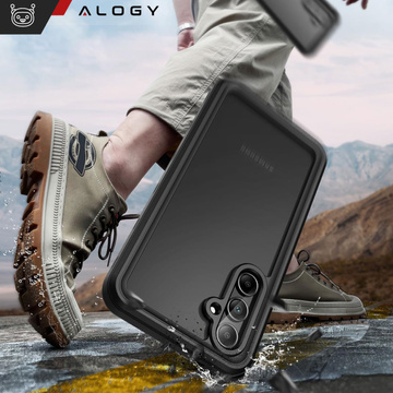 Case for Samsung Galaxy A35 5G Armored Waterproof IP68 360 Armor Case Built-in Glass Alogy Black