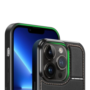 Dux Ducis Rafi Mag Wallet Case with 3in1 Stand for iPhone 13 Pro with MagSafe and RFID Blocking - Black