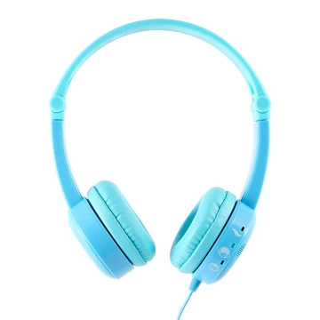 Дитячі дротові навушники BuddyPhones Travel (сині)